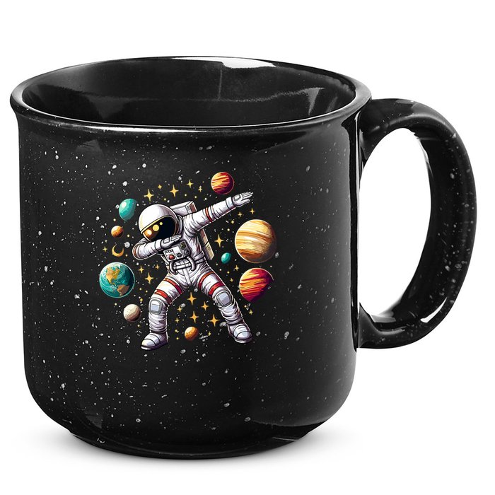 Astronaut Dabbing In Space Cosmic Galaxy Adventure 15oz Campfire Ceramic Mug