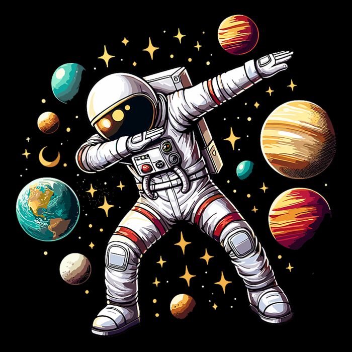Astronaut Dabbing In Space Cosmic Galaxy Adventure Ladies Essential Flowy Tank