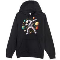 Astronaut Dabbing In Space Cosmic Galaxy Adventure Premium Pullover Hoodie
