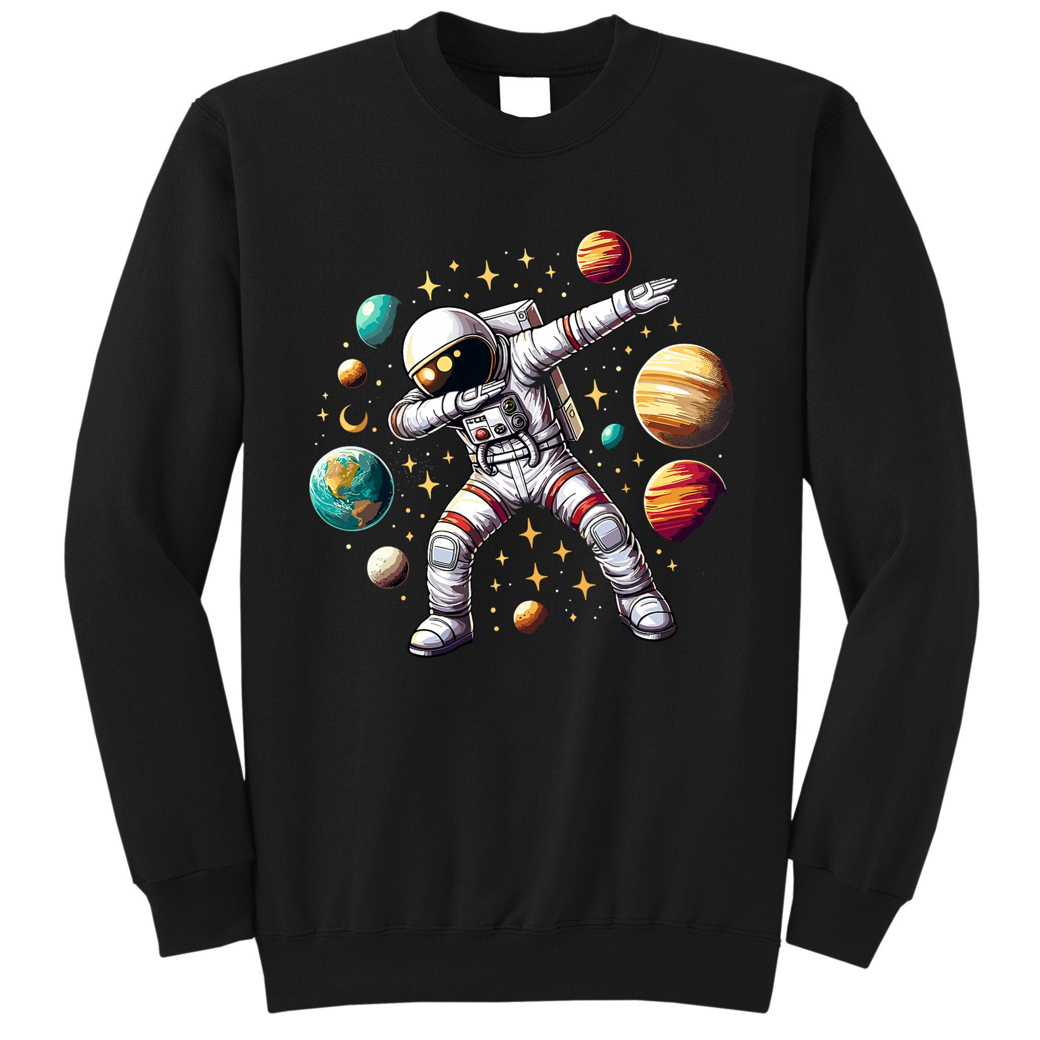 Astronaut Dabbing In Space Cosmic Galaxy Adventure Tall Sweatshirt