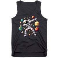 Astronaut Dabbing In Space Cosmic Galaxy Adventure Tank Top