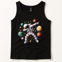 Astronaut Dabbing In Space Cosmic Galaxy Adventure Tank Top