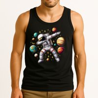 Astronaut Dabbing In Space Cosmic Galaxy Adventure Tank Top
