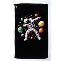 Astronaut Dabbing In Space Cosmic Galaxy Adventure Golf Towel