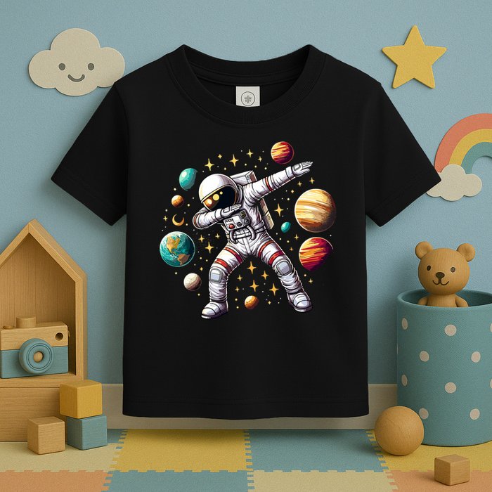 Astronaut Dabbing In Space Cosmic Galaxy Adventure Toddler T-Shirt