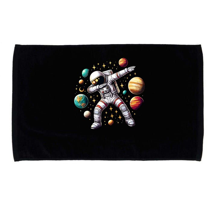 Astronaut Dabbing In Space Cosmic Galaxy Adventure Microfiber Hand Towel