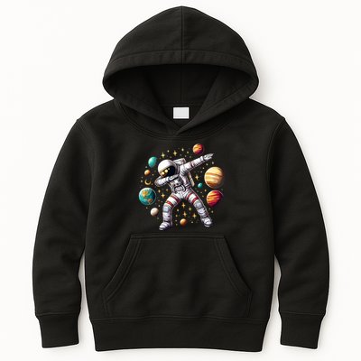 Astronaut Dabbing In Space Cosmic Galaxy Adventure Kids Hoodie