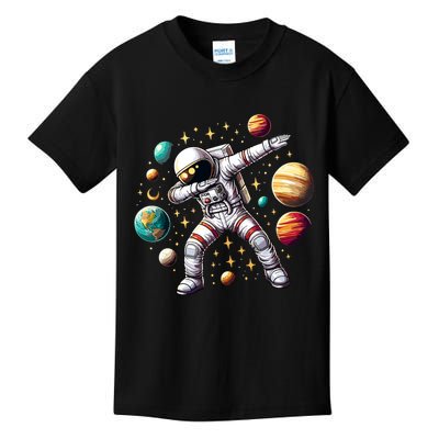 Astronaut Dabbing In Space Cosmic Galaxy Adventure Kids T-Shirt