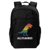 Allysaurus Dinosaur In Rainbow Flag For Ally LGBT Pride Backpack
