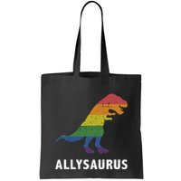 Allysaurus Dinosaur In Rainbow Flag For Ally LGBT Pride Bag