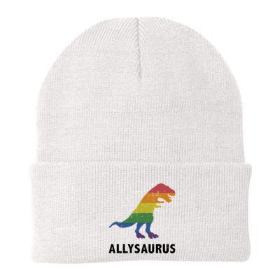 Allysaurus Dinosaur In Rainbow Flag For Ally LGBT Pride Beanie