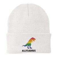 Allysaurus Dinosaur In Rainbow Flag For Ally LGBT Pride Beanie