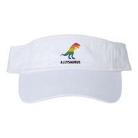 Allysaurus Dinosaur In Rainbow Flag For Ally LGBT Pride Visor