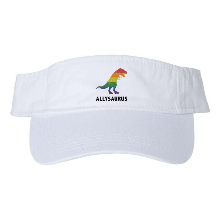 Allysaurus Dinosaur In Rainbow Flag For Ally LGBT Pride Visor