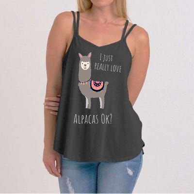 Alpaca Design - I Just Really Love Alpacas Ok Women's Strappy Tank