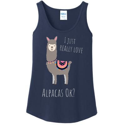 Alpaca Design - I Just Really Love Alpacas Ok Ladies Essential Tank