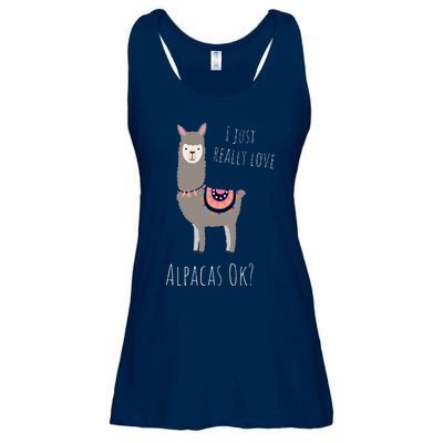 Alpaca Design - I Just Really Love Alpacas Ok Ladies Essential Flowy Tank