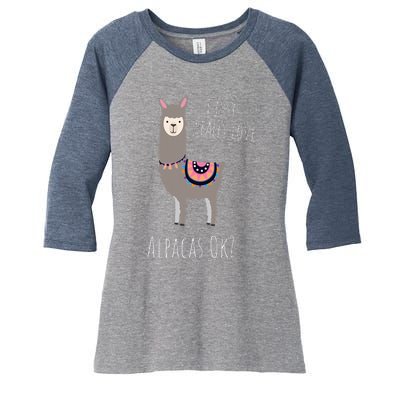 Alpaca Design - I Just Really Love Alpacas Ok Women's Tri-Blend 3/4-Sleeve Raglan Shirt