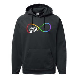 Autism Dad Infinity Symbol Performance Fleece Hoodie