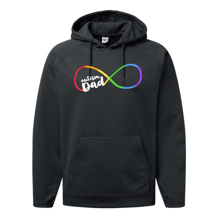 Autism Dad Infinity Symbol Performance Fleece Hoodie