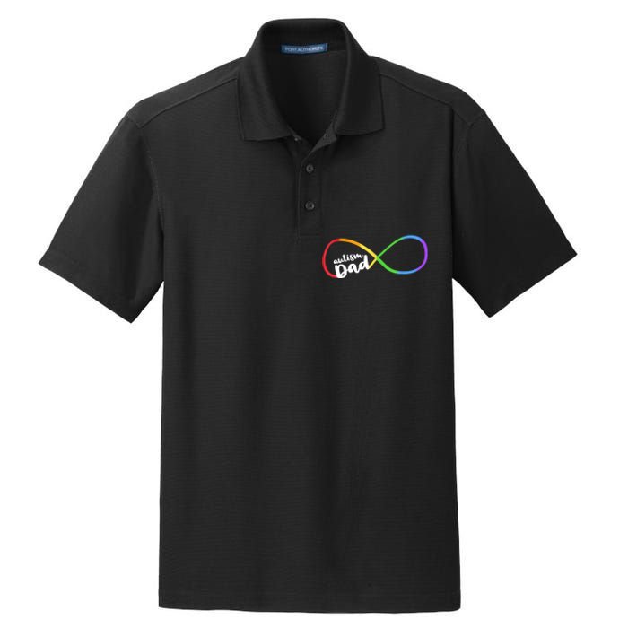 Autism Dad Infinity Symbol Dry Zone Grid Polo