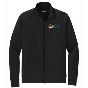 Autism Dad Infinity Symbol Stretch Full-Zip Cadet Jacket