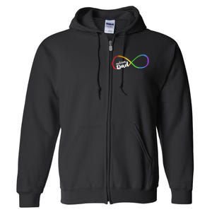 Autism Dad Infinity Symbol Full Zip Hoodie