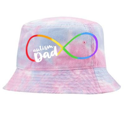 Autism Dad Infinity Symbol Tie-Dyed Bucket Hat