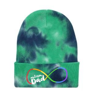 Autism Dad Infinity Symbol Tie Dye 12in Knit Beanie