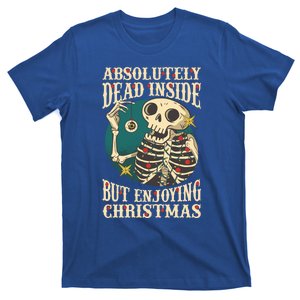 Absolutely Dead Inside Enjoying Christmas Skeleton And Lights Meaningful Gift T-Shirt