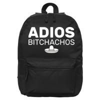 Adios Bitchachos Funny Sombrero Cinco De Mayo 16 in Basic Backpack