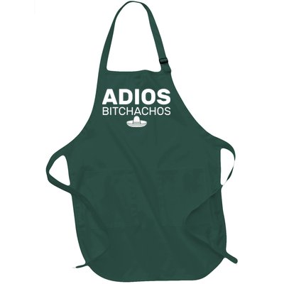 Adios Bitchachos Funny Sombrero Cinco De Mayo Full-Length Apron With Pockets