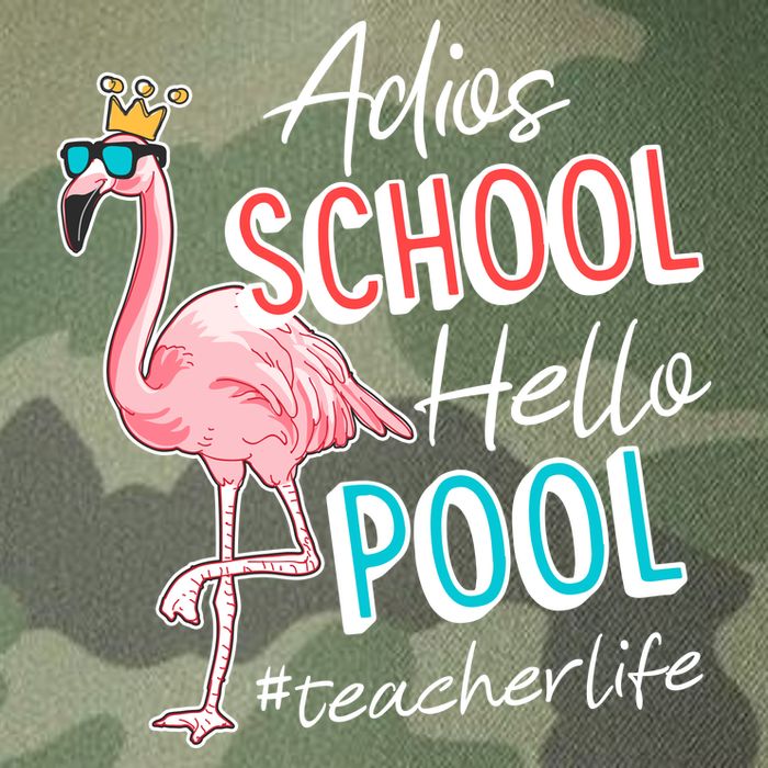 Adios School Hello Pool Teacher Life Flamingo Legacy Tie Dye Trucker Hat