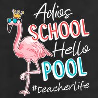 Adios School Hello Pool Teacher Life Flamingo 15oz Campfire Ceramic Mug