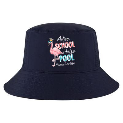 Adios School Hello Pool Teacher Life Flamingo Cool Comfort Performance Bucket Hat