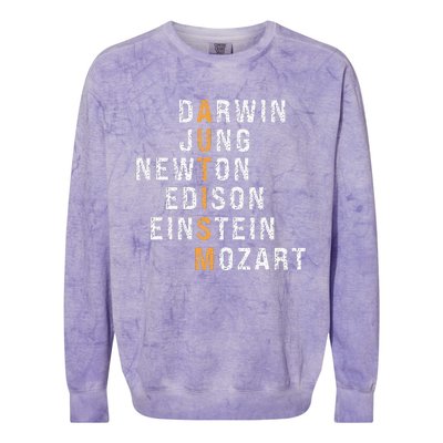 Autism Darwin Jung Newton Edison Einstein Newton Mozart Colorblast Crewneck Sweatshirt