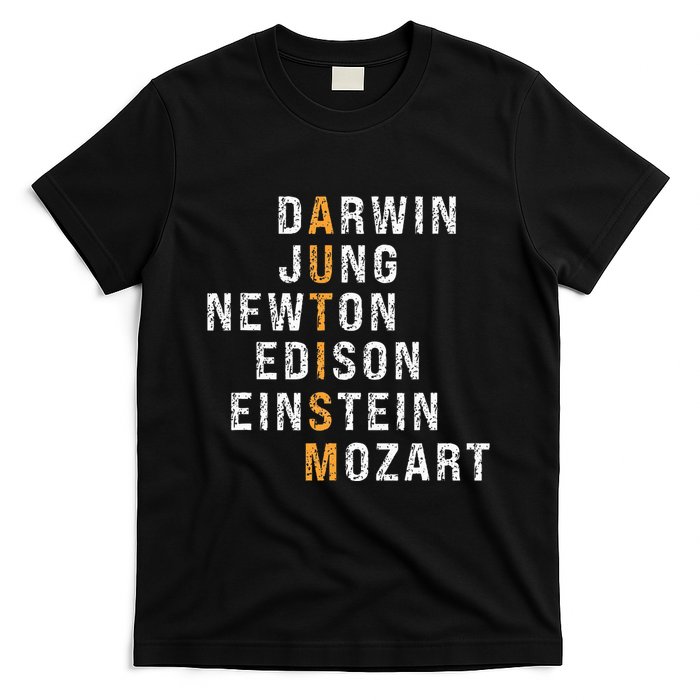 Autism Darwin Jung Newton Edison Einstein Newton Mozart T-Shirt