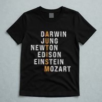 Autism Darwin Jung Newton Edison Einstein Newton Mozart T-Shirt