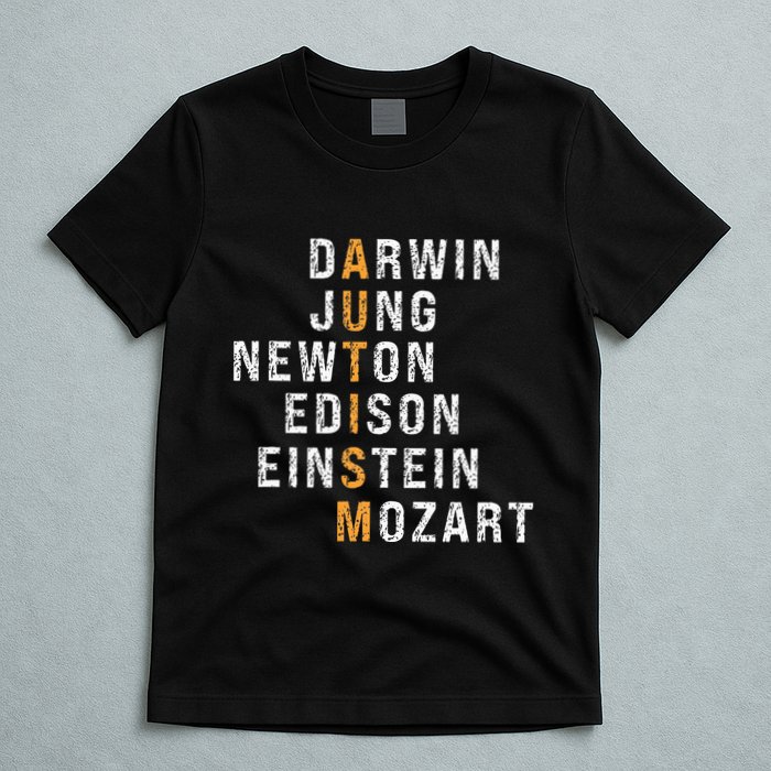Autism Darwin Jung Newton Edison Einstein Newton Mozart T-Shirt