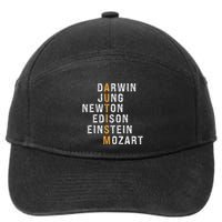 Autism Darwin Jung Newton Edison Einstein Newton Mozart 7-Panel Snapback Hat
