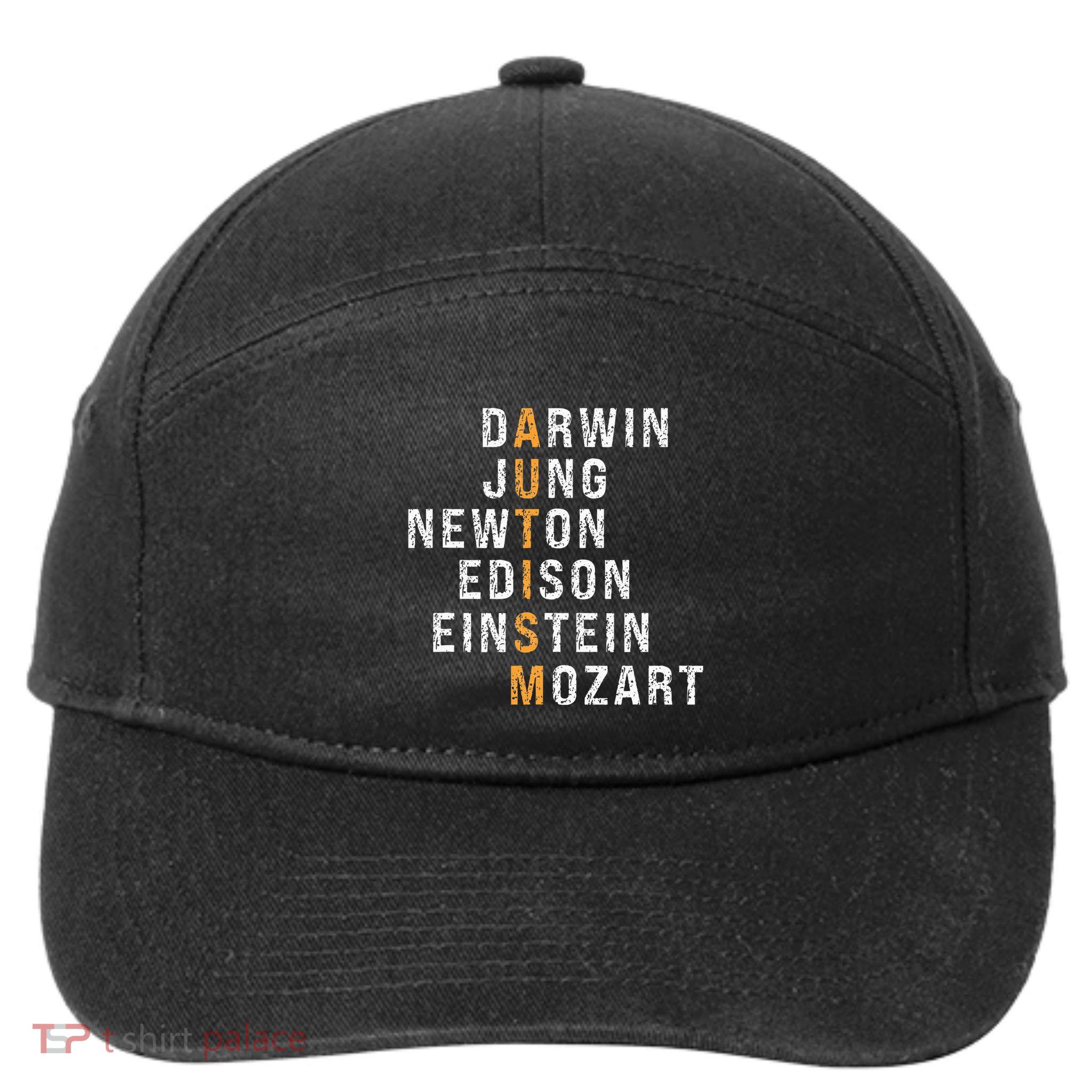 Autism Darwin Jung Newton Edison Einstein Newton Mozart 7-Panel Snapback Hat