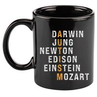 Autism Darwin Jung Newton Edison Einstein Newton Mozart 11oz C Handle Ceramic Mug