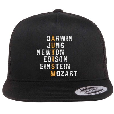 Autism Darwin Jung Newton Edison Einstein Newton Mozart Flatbill Hat