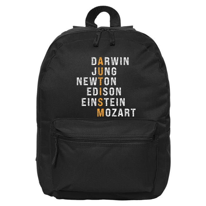 Autism Darwin Jung Newton Edison Einstein Newton Mozart 16 in Basic Backpack
