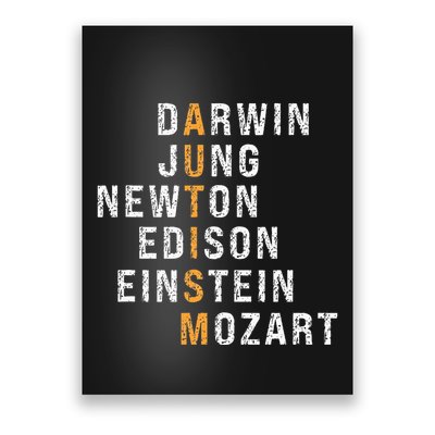 Autism Darwin Jung Newton Edison Einstein Newton Mozart Poster