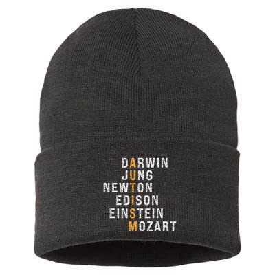 Autism Darwin Jung Newton Edison Einstein Newton Mozart Sustainable Knit Beanie