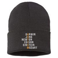 Autism Darwin Jung Newton Edison Einstein Newton Mozart Sustainable Knit Beanie