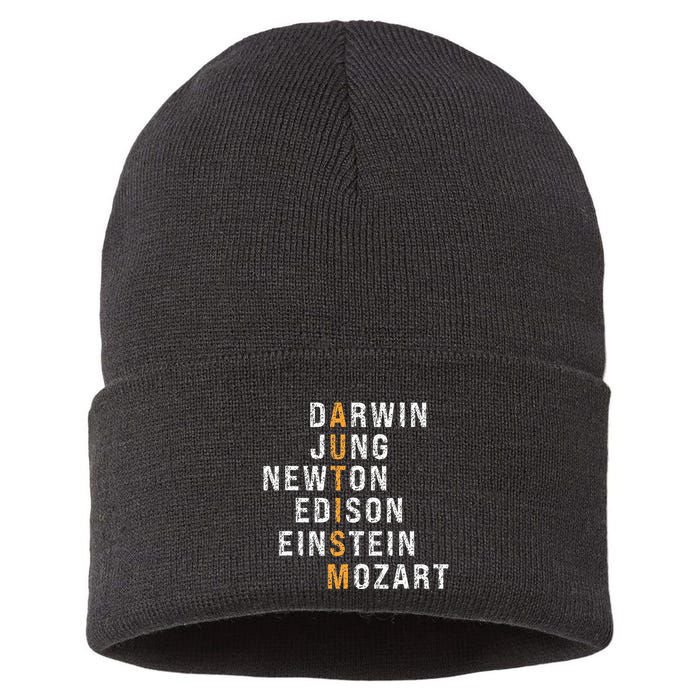 Autism Darwin Jung Newton Edison Einstein Newton Mozart Sustainable Knit Beanie