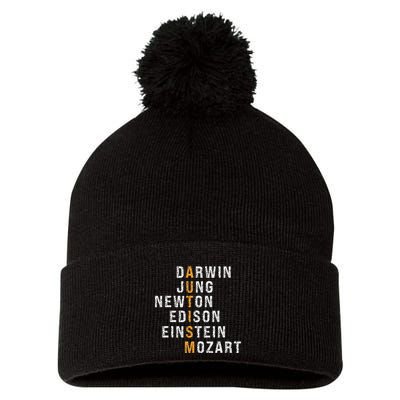 Autism Darwin Jung Newton Edison Einstein Newton Mozart Pom Pom 12in Knit Beanie