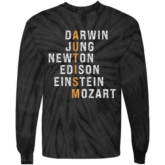 Autism Darwin Jung Newton Edison Einstein Newton Mozart Tie-Dye Long Sleeve Shirt